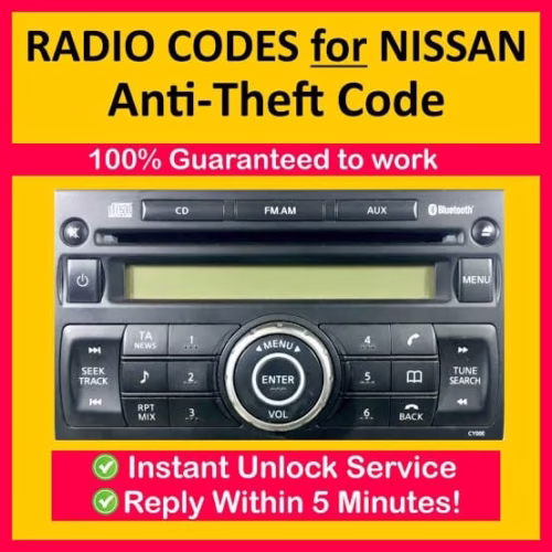 NISSAN RADIO CODE Clarion - Almera 350Z Navara Pathfinder Qashqai Terrano Xtrail